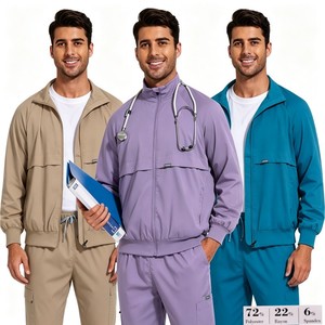 Giacca Medica da Uomo 52002, Camice da Laboratorio a Maniche Lunghe / Camice Medico, Abaya <span class=keywords><strong>con</strong></span> <span class=keywords><strong>Cappuccio</strong></span> a Doppio Strato Personalizzabile Taglie Forti - Product Image 1