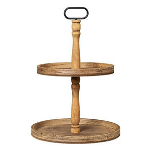 Support à gâteau en bois sur mesure OEM, surface polie de forme ronde, pour la présentation de gâteaux, destiné aux exportateurs - Product Image 1