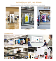 100/85/75/65/43/55 inç kapalı/açık fiyat Led ekran Poster reklam ekranı Kiosk dijital tabela ve görüntüler LED lambalı Poster