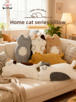 Direkt vom Hersteller: Japanischer Calico-Katzen-Plüschkissen für Mädchen, Maßgefertigtes Langes Katzenkörperkissen, Gefüllte Kätzchen-Puppe, Weiches Sofa-Kissen