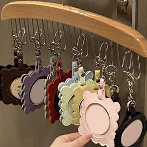 Hanging PU Leather Anime Themed Promotional Portable <b>Keychain</b> Pouch Badge Storage Bag Metal Clasp Display Pendant Bag Decor - Product Image 1