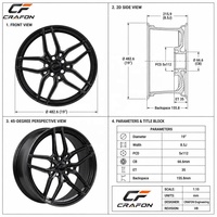 Jantes forgées usinées CNC CF 19 20 21 22 pouces 5x130 PCD compatibles avec Porsche 911 992 991 997 996 71.6 CB Personnalisées ODM