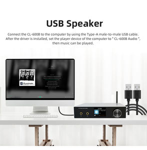 Amplificador Profesional <span class=keywords><strong>de</strong></span> Karaoke y Cine en Casa Cloudyx CL-600B |   5.0 para AirPlay 2 ARC Metal 2x50W con Soporte FLAC - Product Image 6