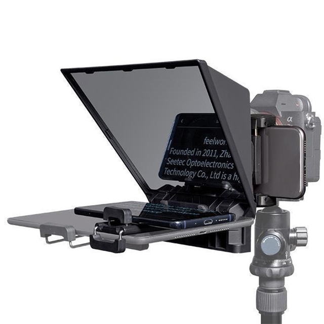 Factory Price FEELWORLD TP2A NEW Portable Teleprompter with Remote Control & Lens Adapter Ring