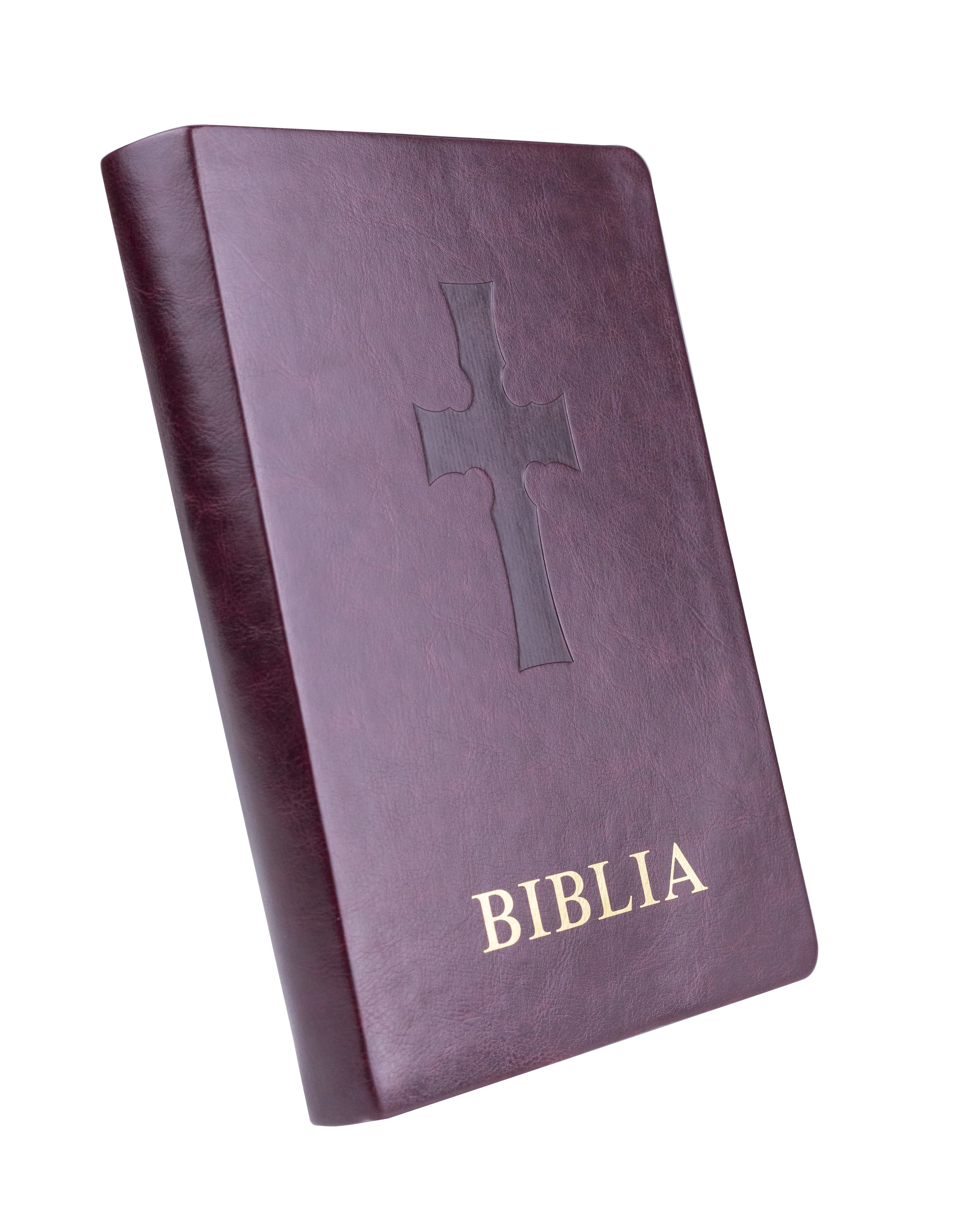 Pemasok produsen pabrik kustom grosir cap panas kulit PU Hardcover Thumb Index Bahasa Spanyol Bahasa Inggris Alkitab Jurnal