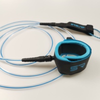 Double Surf Coil Longboard Gear avec Leash de Surf Rotatif pour Planche Droite, Attache Cheville, Accessoire d'Outil de Surf pour Activités Aquatiques
