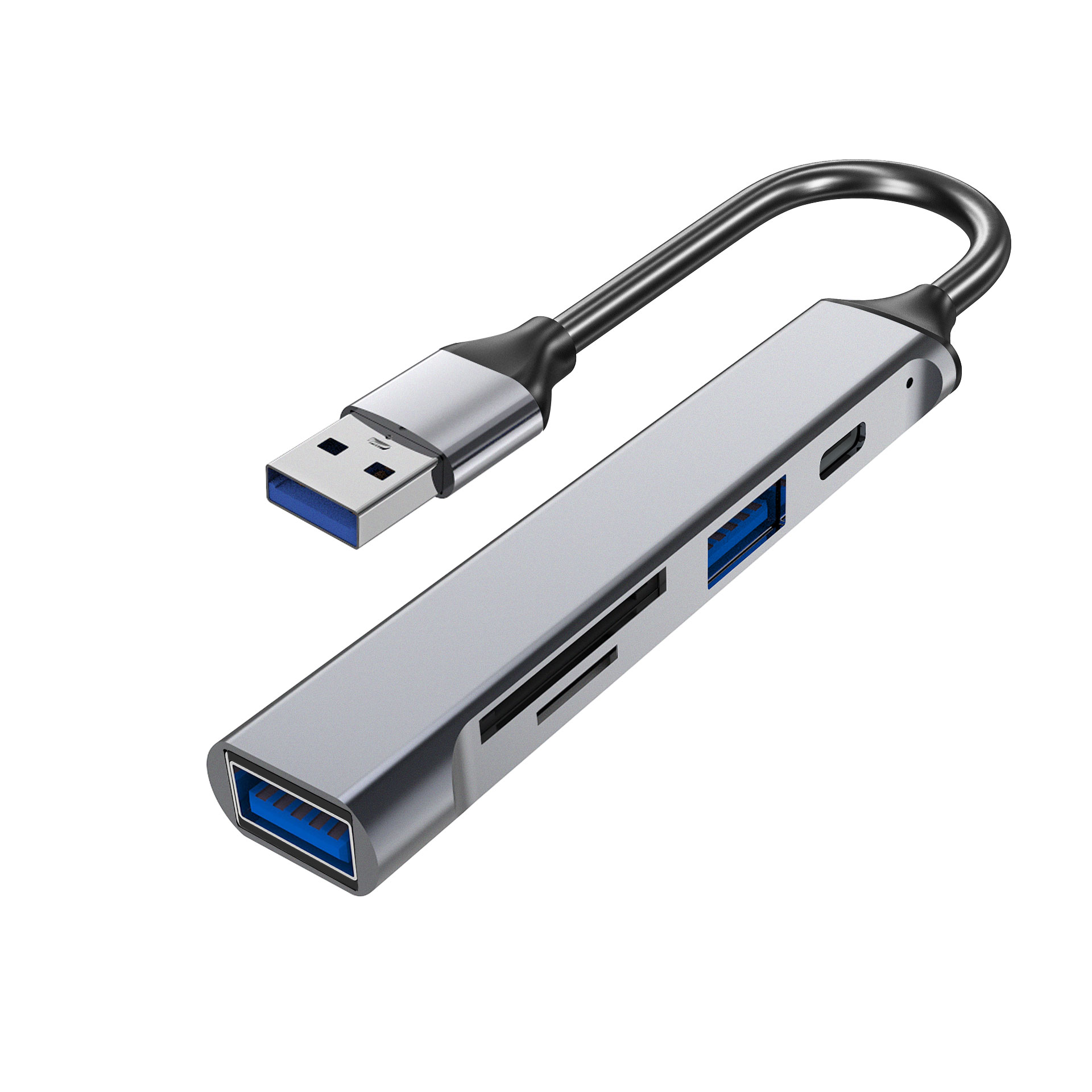USB 5-en-1 Gris