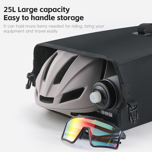 Sacoche de vélo imperméable WEST BIKING 25L, grande capacité, sacoche de porte-bagages arrière, boucle de fixation rapide, équipement de cyclisme - Product Image 5