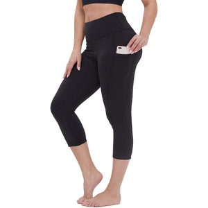 <span class=keywords><strong>Leggings</strong></span> da <span class=keywords><strong>donna</strong></span> foderati in pile a vita alta termicamente caldi pantaloni da Yoga con tasche - Product Image 2