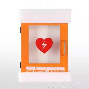 Armoire de rangement verticale Joeusing AED sur pied pour hôpital avec serrure à clé, orange et blanc, modèle durable JS CFG37 - Product Image 5