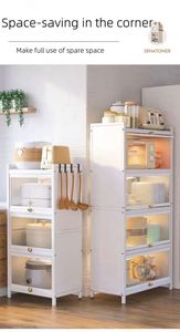 Étagère de rangement anti-poussière pour armoire - Paniers de rangement métalliques suspendus pour cuisine, garde-manger, salle de bain, blanc et <span class=keywords><strong>noir</strong></span> - Product Image 6
