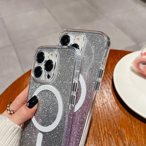 Brillant Paillettes Magnétique PC CD Bande Armure Forte Caméra Ouverte Téléphone Cas Pour <span class=keywords><strong>IPhone</strong></span> 14 Pro Max 13 Pro 12 <span class=keywords><strong>11</strong></span> PC <span class=keywords><strong>Anti</strong></span> Choc Poussière - Product Image 4