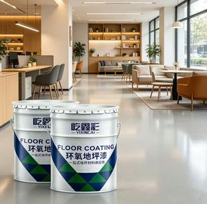 Peinture époxy pour sols commerciaux, résistante aux taches, facile d'entretien, revêtement époxy, décoration sans joint pour les magasins de détail et la restauration - Product Image 1