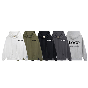 Ropa de hombre de alta calidad 100% algodón galerías acuarela tinta pintada a mano salpicada carta Depttes Sudadera con capucha para hombres - Product Image 3