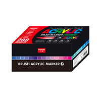 Marqueurs acryliques liquides Guangna 24 couleurs, prêts à être expédiés, séchage rapide, sans bavures, stylos à peinture à valve, kit artistique multi-surfaces