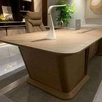 Bureau de direction en bois massif de style chinois moderne, bureau modulaire pour la maison avec tiroir de rangement pour dossiers