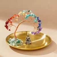 Adorno de Árbol de Cristal Natural, Árbol de la Vida de los Siete Chakras, Decoración de Buda, Meditación Zen, Árbol del Dinero