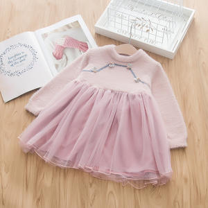 Vestidos Casuales de Dibujos Animados para Niñas, Hermosos Vestidos de Fiesta para Bebés y Niños Pequeños, para Invierno, de Fábrica China, Venta al Por Mayor - Product Image 3