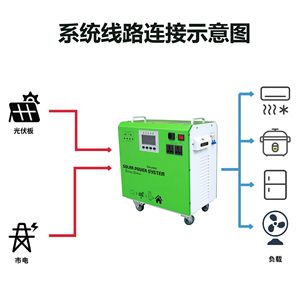 ระบบพลังงานแสงอาทิตย์แบบออลอินวัน แบตเตอรี่ตะกั่ว-กรด 12.8V 5-10kW ระบบสำรองไฟบ้านแบบออฟกริด - Product Image 5
