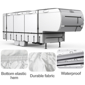 Vente en gros OEM personnalisation étanche Rip-Stop 5ème roue RV couverture UV résistant anti-déchirure durable RV couverture avec sangles coupe-vent - Product Image 3