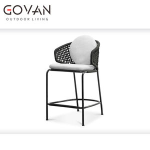 فندق الأثاث الحديثة نمط تصميم بسيط كراسي بار الألومنيوم مع حبل في الهواء الطلق للبار - Product Image 3