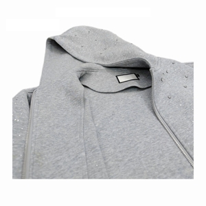 Sweat-shirts pour hommes en coton de haute qualité, personnalisés, colorés, avec diamants, à capuche zippée, entièrement ornés de strass - Product Image 5