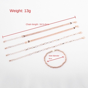 Juego de 5 Pulseras de Aleación Color Dorado, Estilo Boho Retro, Gruesas y Trenzadas, Unisex, Nuevas, Modernas, de Calidad, para Regalo - Product Image 4