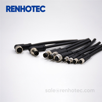 M12 Formkabel Elektrischer Sensor Stecker-Buchse-Verbinder 2 3 4 5 8 12 Pin für Industrie IP67 Wasserdicht Anpassbare Länge