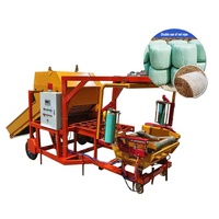 Machine à balles d'ensilage de maïs neuve d'occasion Machine de fabrication de balles rondes et d'emballage d'ensilage pour fourrage d'animaux de ferme avec composant moteur
