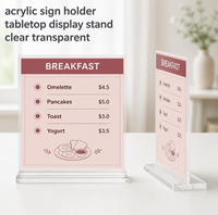 Support de numéro de table en acrylique transparent double face pour affichage de cartes de placement et de photos lors de réceptions de mariage