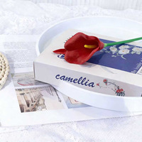 Bunga Calla Lily Buatan Warna-warni Burgundy Biru Muda Harga Grosir Sangat Murah L-R430 Dekorasi Rumah Pernikahan Buket Pengantin