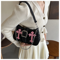 YY0280 Nouveauté 2025 Sac à main vintage tendance pour femme, porté épaule ou sous le bras, avec fermeture éclair, bleu été, sacs en toile de luxe de marque