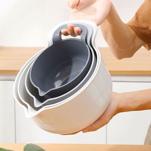 New Gadgets Home Products <b>Kitchen</b> Salad Mixing Bowls PP <b>Plastic</b> Salad Bowl Set - Product Image 4
