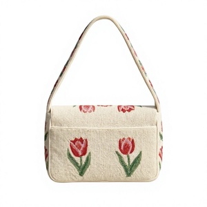 Monedero Tradicional Hecho a Mano con Bordado de Algodón, Cartera Decorativa de Tela Bordada con Cierre de Cremallera, Estilo Étnico para Fiestas y Navidad - Product Image 1