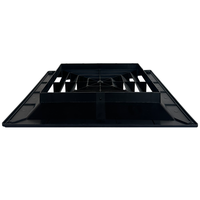 Diffuseur d'air carré noir en ABS, grille de ventilation à 4 voies anti-condensation pour climatiseur central