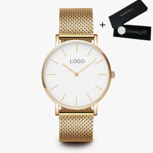 <span class=keywords><strong>Montre</strong></span>-bracelet Allston pour femme en acier inoxydable, design minimaliste doré, boîtier en alliage <span class=keywords><strong>de</strong></span> <span class=keywords><strong>luxe</strong></span>, bracelet en cuir, prix d'usine, soldes <span class=keywords><strong>de</strong></span> liquidation - Product Image 1