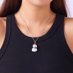 Fabrika toptan plastik noel takı noel baba reçine kolye kolye Xmas takı kadın hediyeler için - Product Image 5