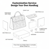 Xinzirain personnalisé grande capacité motif exquis corps carré sac à main sac pour femmes