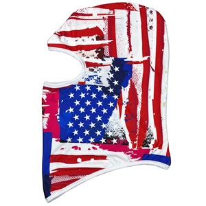 <span class=keywords><strong>Cagoule</strong></span> de ski unisexe en polyester élasthanne à motif drapeau américain personnalisé, imprimée par transfert thermique, pour e-commerce - Product Image 3