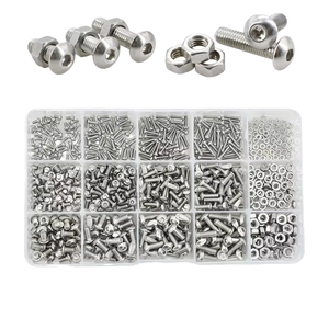 M2 M3 M4 M6 Allen Stainless Steel طقم براغي تيتانيوم بيضاوية صواميل بوصة متري مترابطة سداسية الشكل - Product Image 1