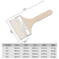 PMS pouces pinceaux métalliques à base d'eau poils synthétiques puce pinceau poignée utilisation artistique et barbecue