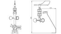 Sensor de Velocidad y Dirección del Viento, Anemómetro Industrial Mecánico con Vane Meteorológico, RS485 Modbus 4-20mA 0-5V, para Estación Meteorológica
