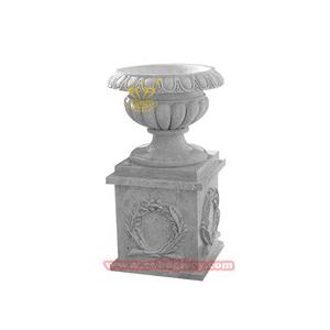 Vendita calda in marmo bianco scultura di arte vaso di fiori per giardino all'aperto dell'hotel Street decorazione del paesaggio Design di qualità pietra giardino - Product Image 1