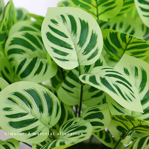 ต้นไม้ประดิษฐ์ในกระถาง ใบสีส้ม พลาสติก ตกแต่งภายในบ้าน สำนักงาน ของประดับตกแต่ง ขนาดเล็ก สมจริงสูง - Product Image 2