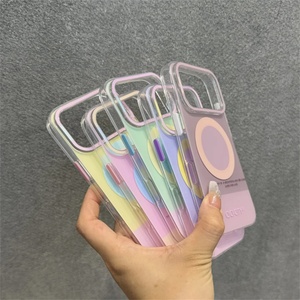 For iPhone 17 Pro Max 17Air <b>Candy</b> Color Shockproof IMD Contrast Color Case Transparent Tpu Wireless Charging Cover - Product Image 6