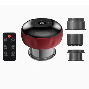 Ensemble de thérapie par ventouses rechargeable chinois, portable, intelligent, avec télécommande, appareil de massage par ventouses sous vide avec 3 ventouses - Product Image 1