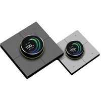 Panneau d'interrupteurs intelligent multifonctionnel avec écran de 1,28 pouce, Tuya Zigbee, norme européenne 86x86mm, pour projets hôteliers et d'accueil