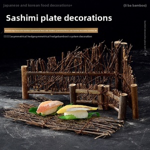 Platos y Vajilla de Bambú, Adornos de Bambú Tejido para Mesa, Accesorios para Servir Sashimi, Adornos para Recipientes - Estilo Chino Moderno - Product Image 1
