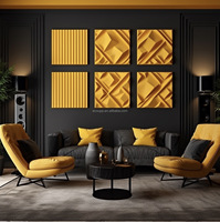 ECOUPP Décoration pour murs et plafonds Panneau absorbant d'isolation acoustique Wave 3D Polyester Pet Panneau acoustique