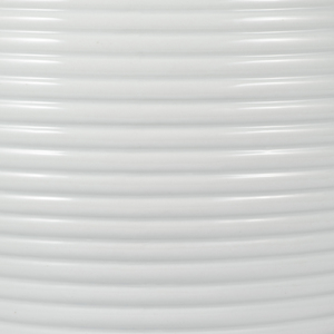 Vaso decorativo in ceramica con texture a coste per soggiorno, accessorio moderno per la casa - Product Image 4
